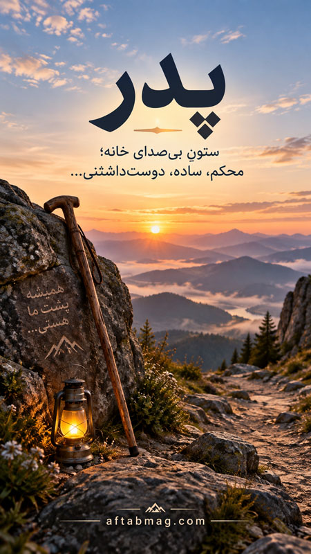عکس نوشته پدر