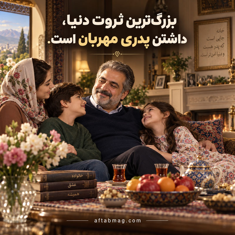 عکس نوشته پدر