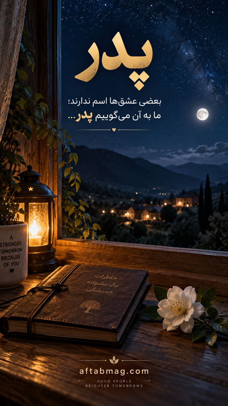 عکس نوشته پدر