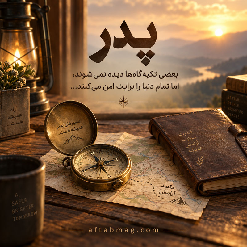 عکس نوشته پدر