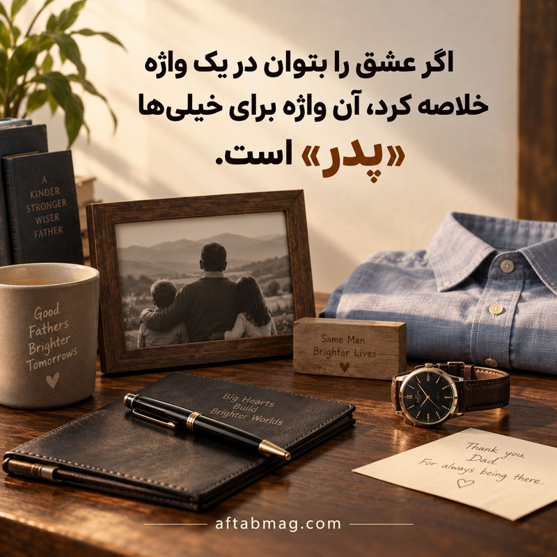 عکس نوشته پدر