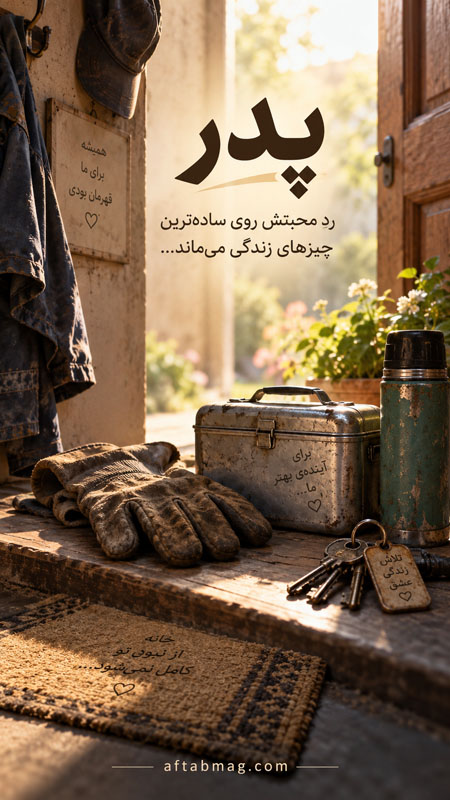 عکس نوشته پدر