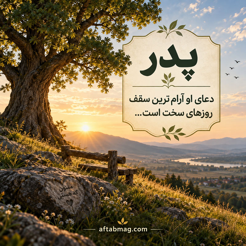 عکس نوشته پدر