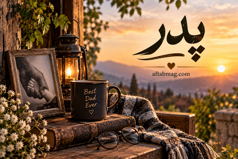 عکس نوشته پدر