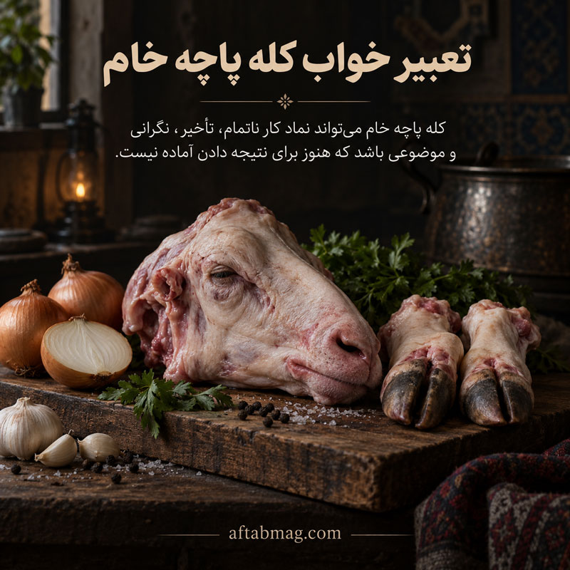 تعبیر خواب کله پاچه خام
