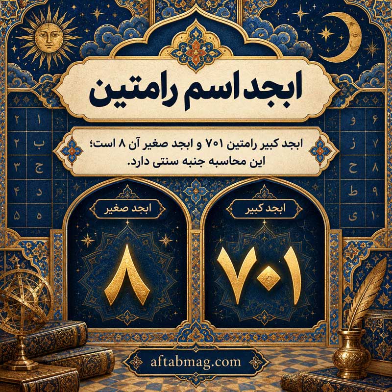 ابجد اسم رامتین