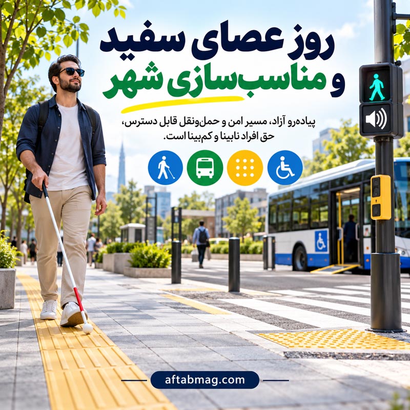 روز عصای سفید و مناسب‌سازی شهر